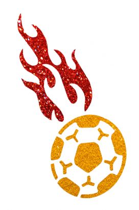 Glitter Football Tattoo